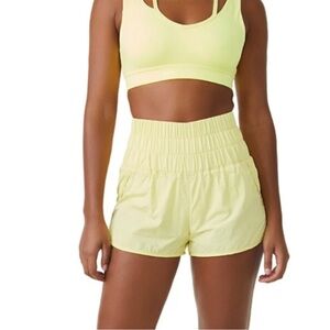 NWT FP Movement by Free People The Way Home Short Size XS‎ Lemon Verbena Yellow